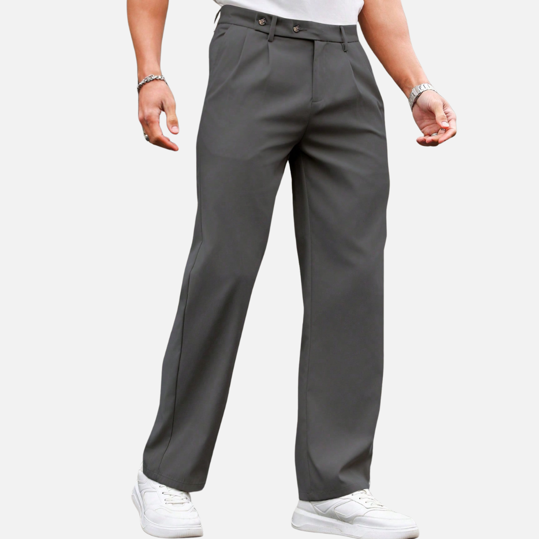 Calca Social Masculina Cinza Invoux NVX121 2