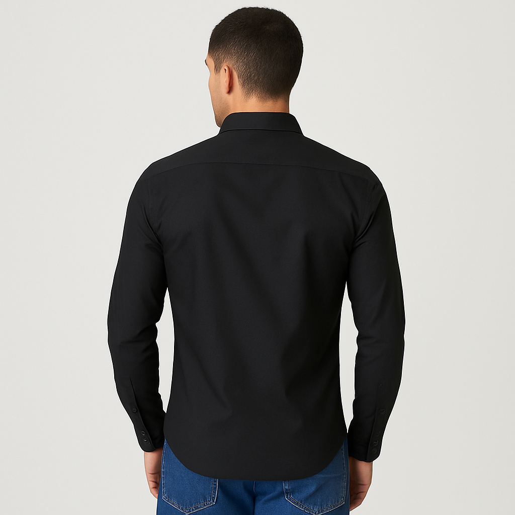 Camisa Social Masculina Manga Comprida Invoux NVX132 Costas