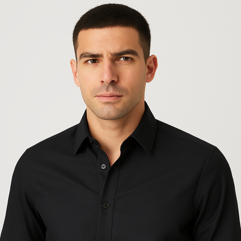 Camisa Social Masculina Manga Comprida Invoux NVX132 Detalhes
