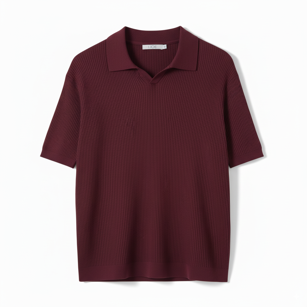 Camiseta Polo Masculina em Malha Invoux NVX162 Vinho
