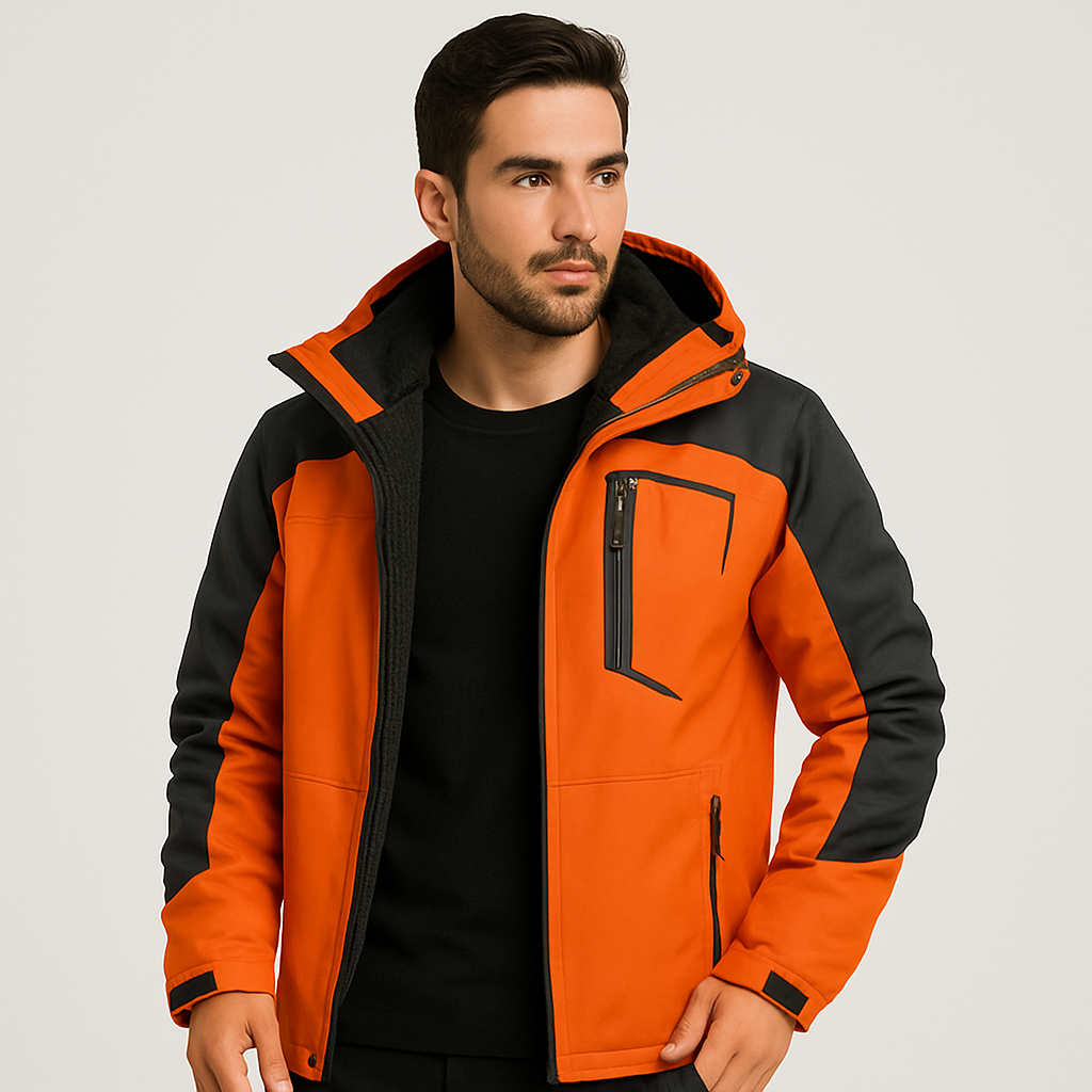 Jaqueta Impermeavel Masculina Laranja Alpine NVX104 1