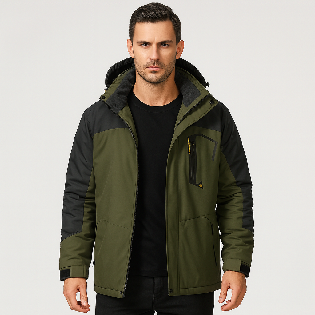 Jaqueta Impermeavel Masculina Verde Alpine NVX104 1
