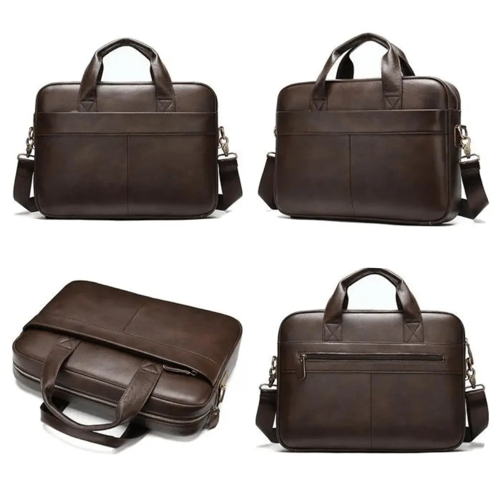 Bolsa de Couro Executiva Invoux NVX155 Marrom Marrom 1234