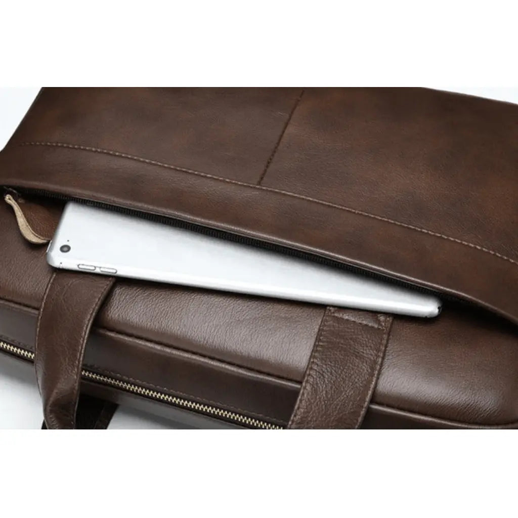 Bolsa de Couro Executiva Invoux NVX155 Marrom Marrom 123