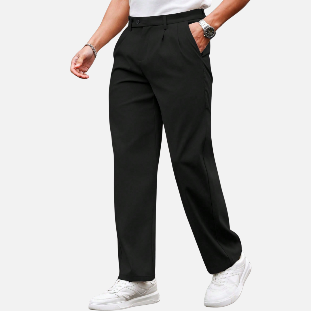Calca Social Masculina Preta Invoux NVX121 2