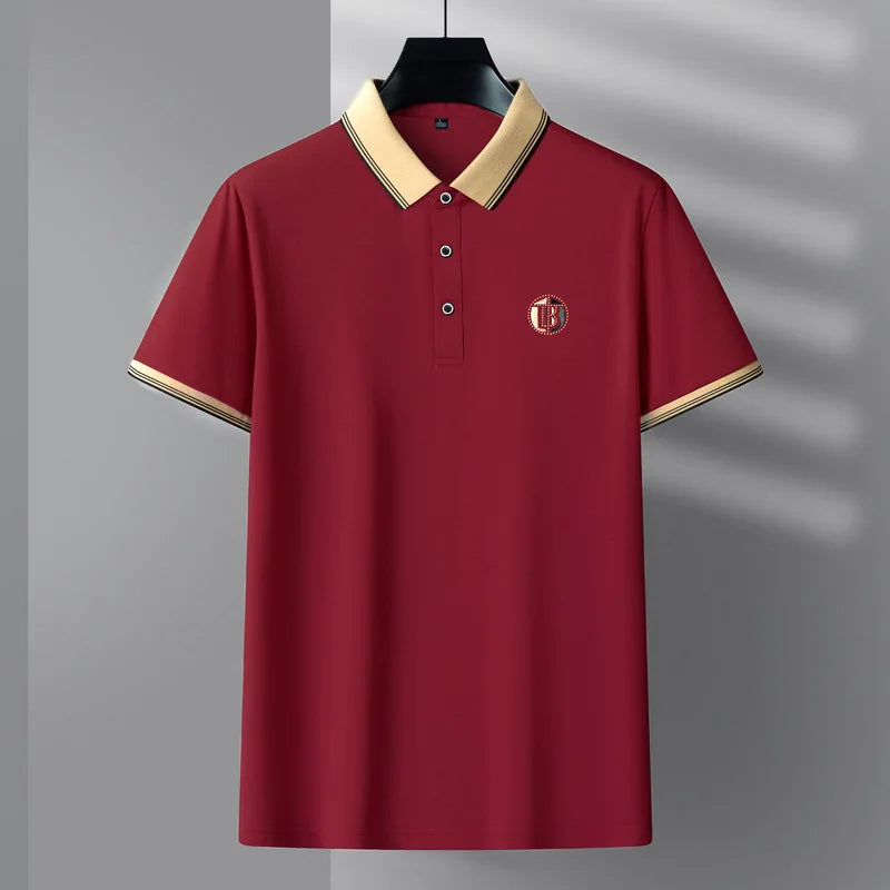 Camisa Polo Elegante Invoux Bordeaux