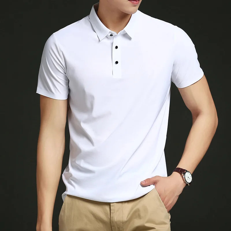 Camisa Polo Masculina em Seda Invoux Siena