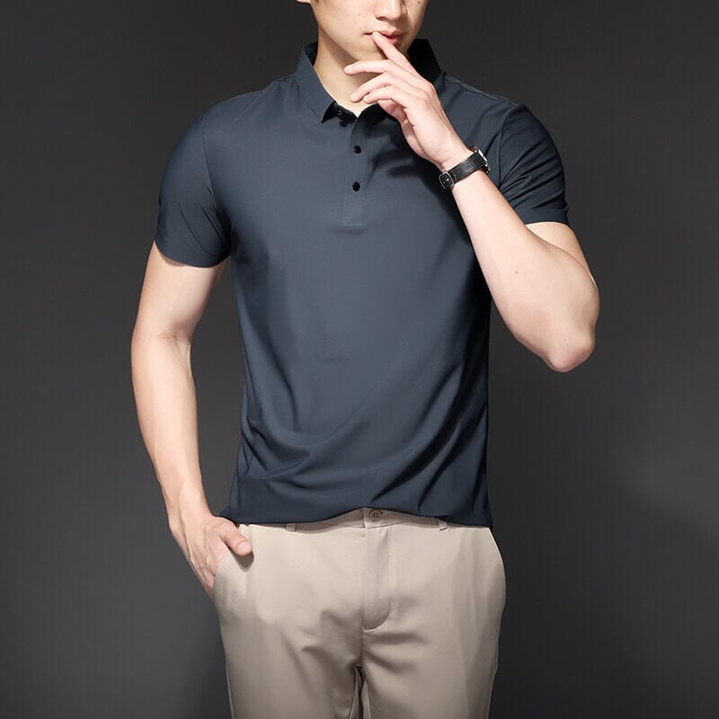 Camisa Polo Masculina em Seda Invoux Siena