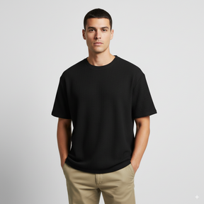 Camisa Oversized Casual Basica Invoux NVX160 Preta 1