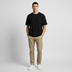 Camisa Oversized Casual Basica Invoux NVX160 Preta 4