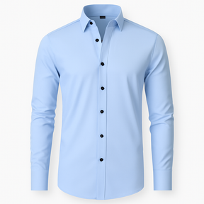 Camisa Social Masculina Manga Comprida Invoux NVX132 Azul
