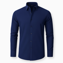 Camisa Social Masculina Manga Comprida Invoux NVX132 Azul Marinho