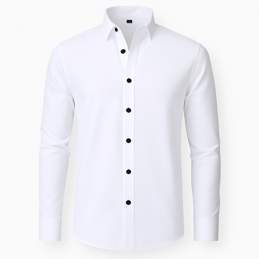 Camisa Social Masculina Manga Comprida Invoux NVX132 Branca