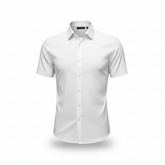 Camisa Social Masculina Manga Curta Slim Fit Invoux NVX161 Branca