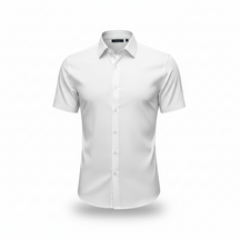 Camisa Social Masculina Manga Curta Slim Fit Invoux NVX161 Branca