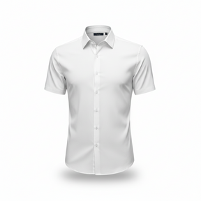 Camisa Social Masculina Manga Curta Slim Fit Invoux NVX161 Branca