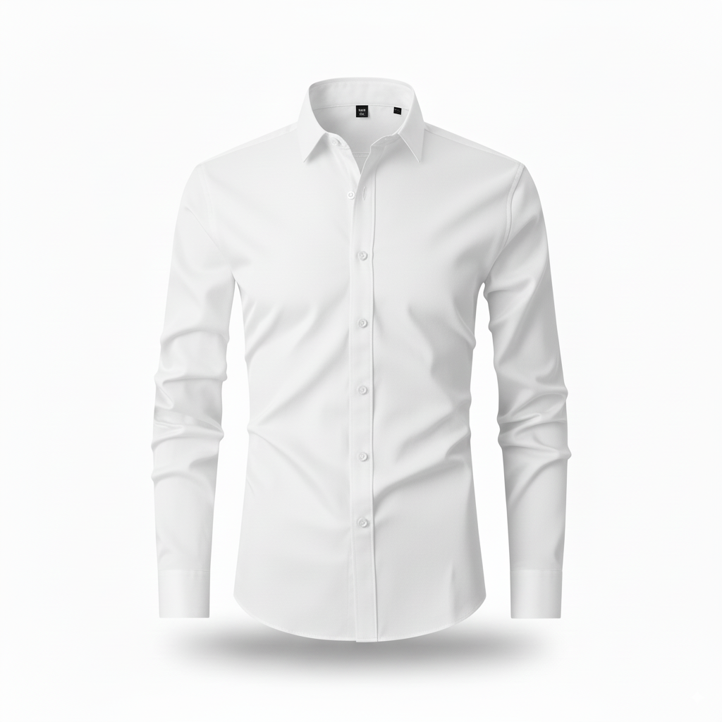 Camisa Social Masculina Manga Longa Slim Invoux NVX166 Branca