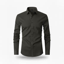 Camisa Social Masculina Manga Longa Slim Invoux NVX166 Cinza