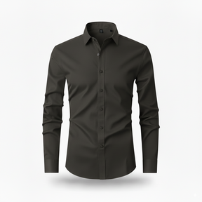 Camisa Social Masculina Manga Longa Slim Invoux NVX166 Cinza