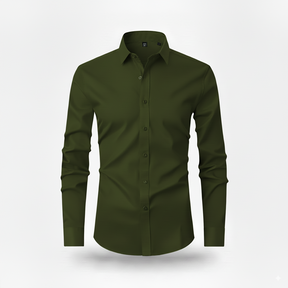 Camisa Social Masculina Manga Longa Slim Invoux NVX166 Verde