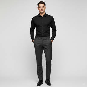 Camisa Social Masculina Manga longa Slim Fit Invoux NVX167
Preta 2345