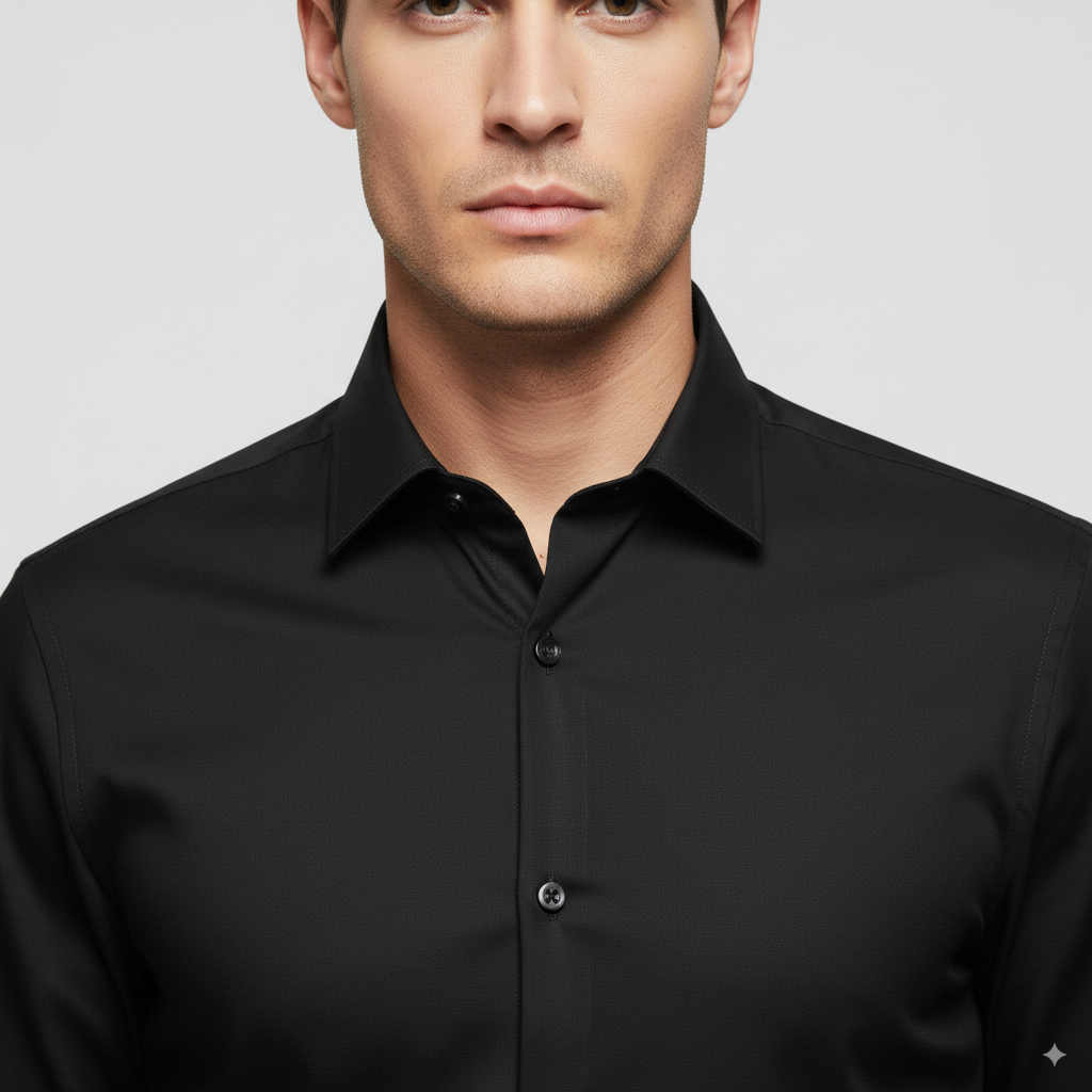 Camisa Social Masculina Manga longa Slim Fit Invoux NVX167
Preta 23