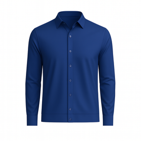 Camisa Social Masculina Slim Invoux NVX159 Azul