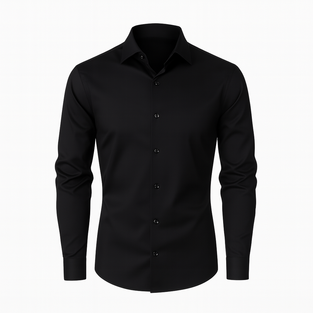 Camisa Social Masculina Slim Invoux NVX159 Preta
