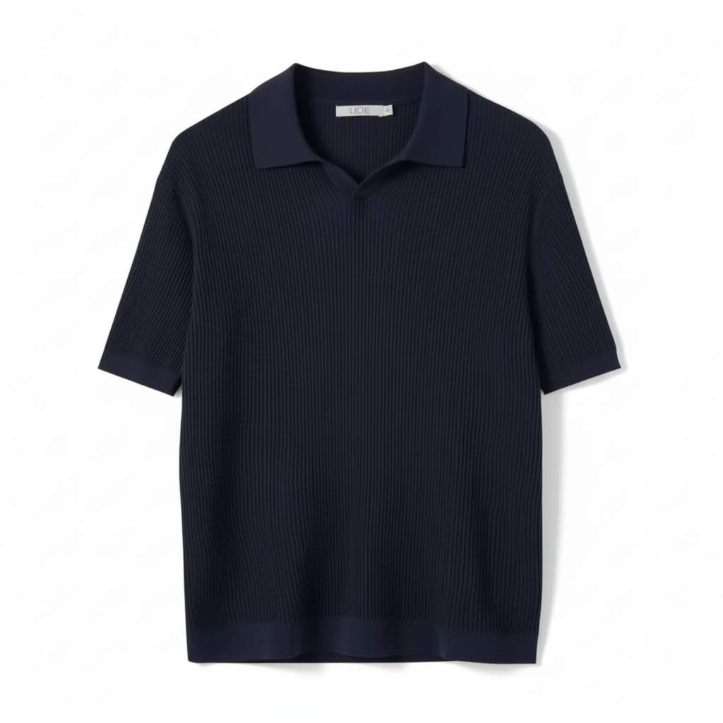 Camiseta Polo Masculina em Malha Invoux NVX162 Preto