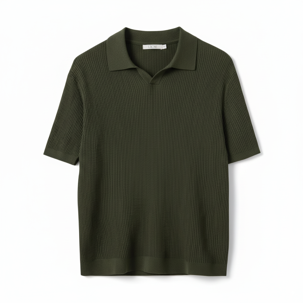 Camiseta Polo Masculina em Malha Invoux NVX162 Verde