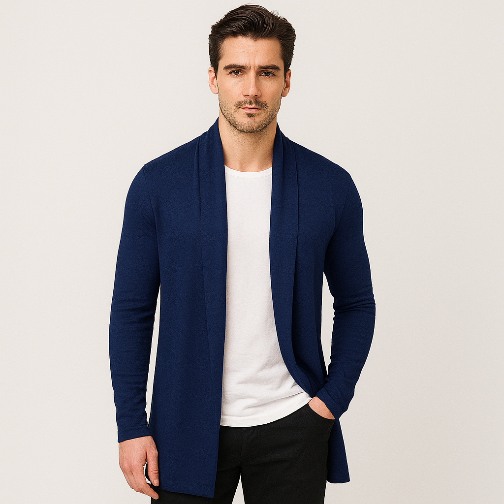 Cardigan Masculino Azul Slim Invoux NVX126