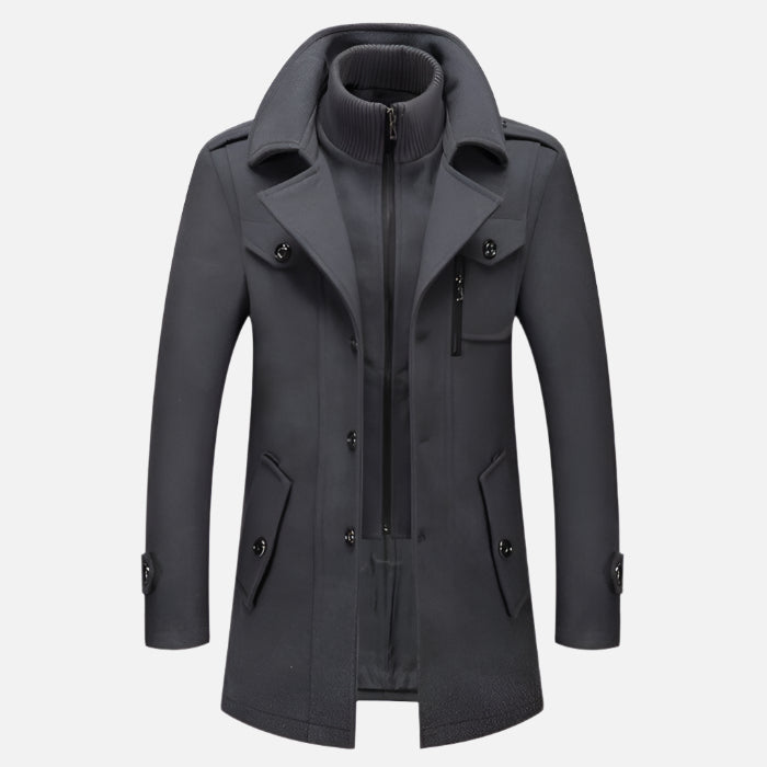 Casaco Masculino Cinza Europeu Clássico Invoux NVX116