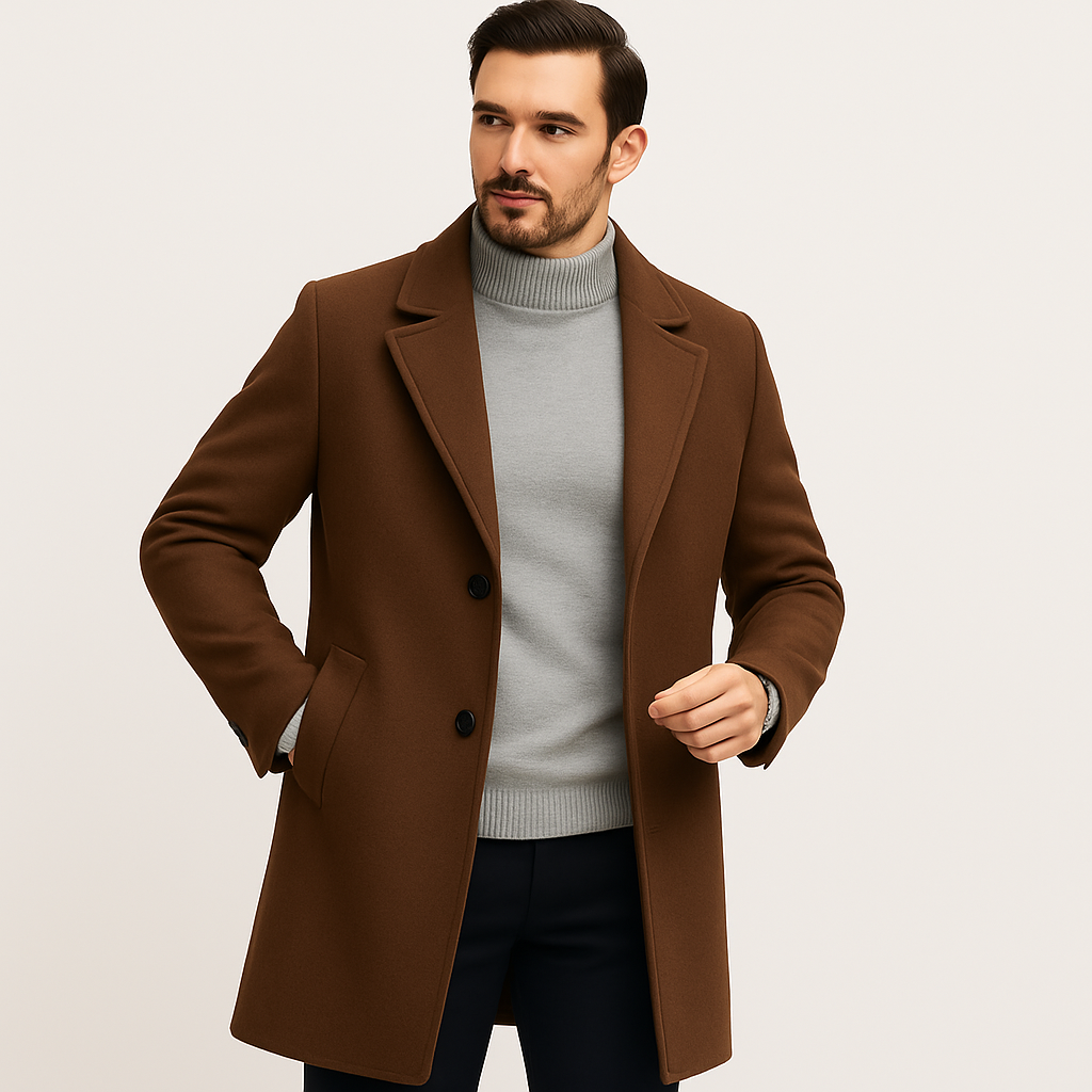 Sobretudo Masculino Marrom Invoux NVX110