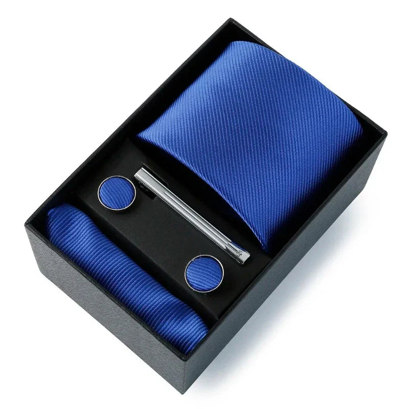 Conjunto Gravata Lisa Invoux NVX138 Azul