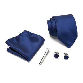 Conjunto Gravata Lisa Invoux NVX138 Azul Escuro 3
