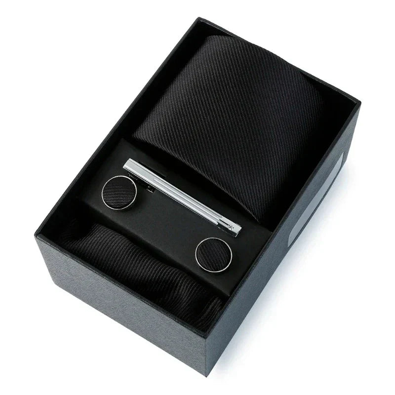 Conjunto Gravata Lisa Invoux NVX138 Preto