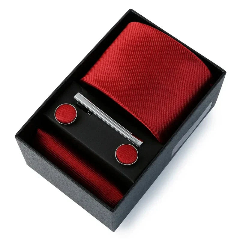Conjunto Gravata Lisa Invoux NVX138 Vermelho 