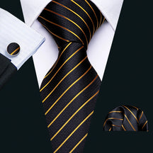 Conjunto Gravata Listrada Invoux NVX142 Preto e Amarelo