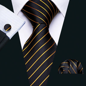 Conjunto Gravata Listrada Invoux NVX142 Preto e Amarelo