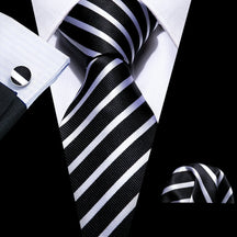 Conjunto Gravata Listrada Invoux NVX142 Preto e Branco