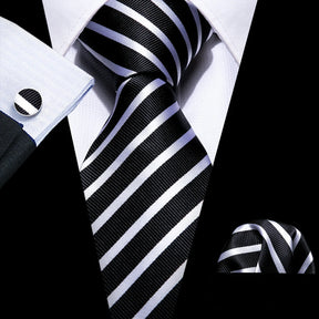 Conjunto Gravata Listrada Invoux NVX142 Preto e Branco