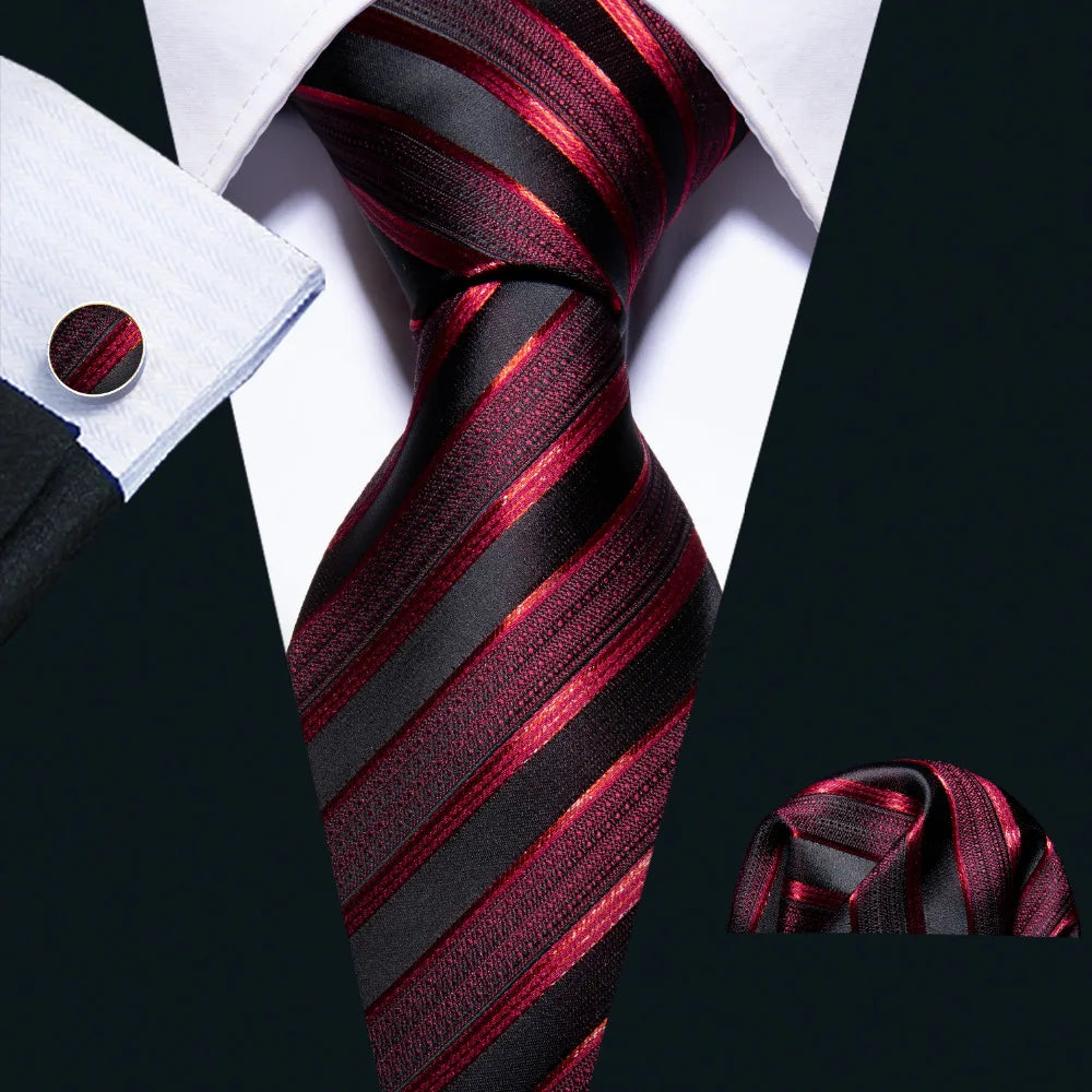 Conjunto Gravata Listrada Invoux NVX142 Vermelho e Preto