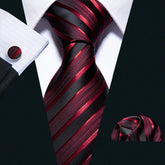 Conjunto Gravata Listrada Invoux NVX142 Vermelho e Preto