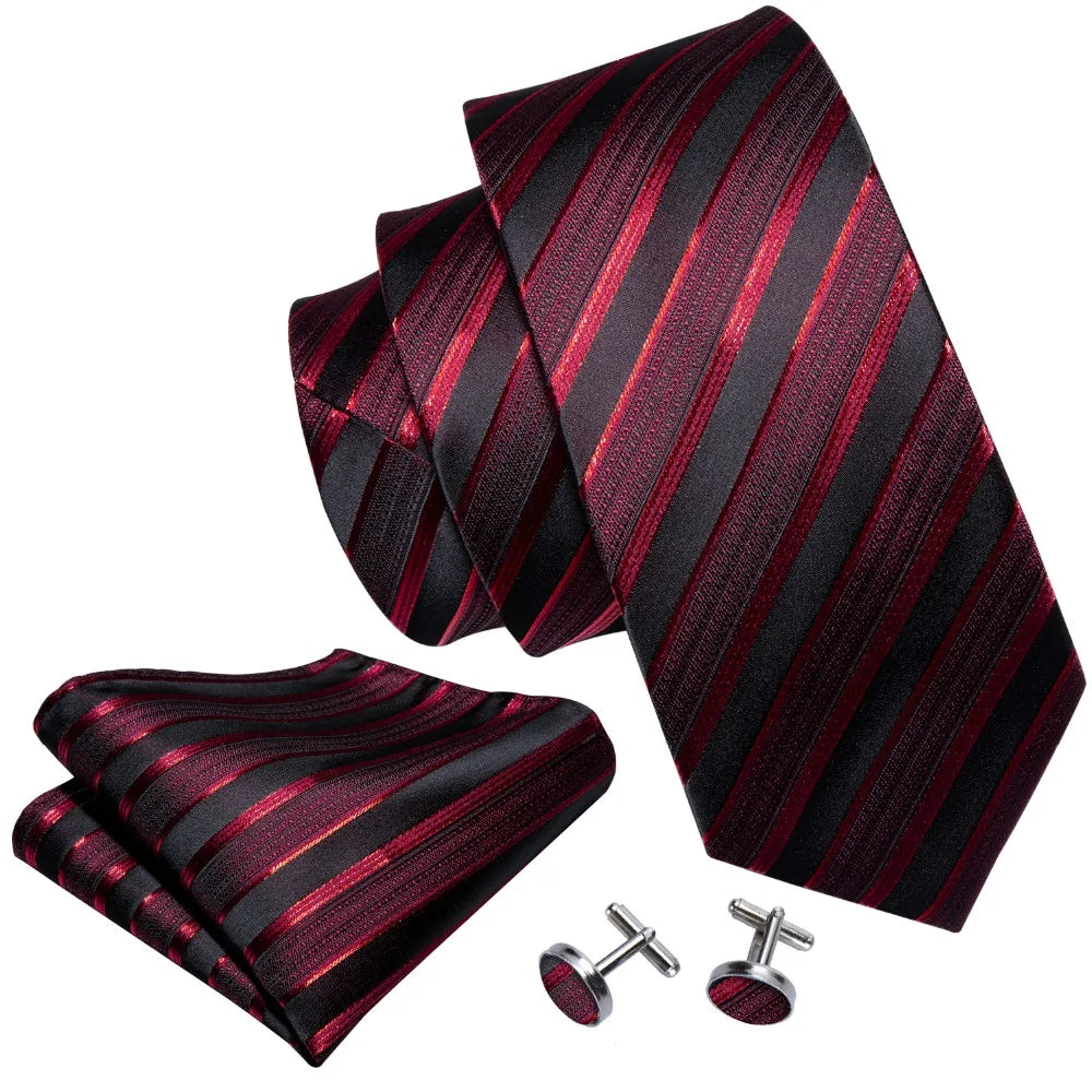Conjunto Gravata Listrada Invoux NVX142 Vermelho e Preto 1