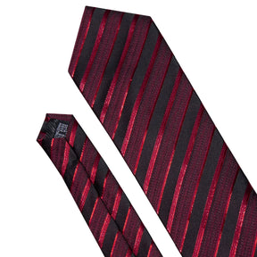 Conjunto Gravata Listrada Invoux NVX142 Vermelho e Preto 5