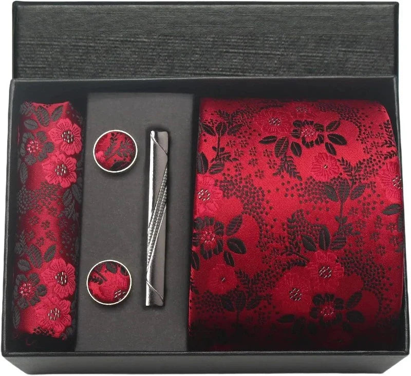 Conjunto Gravata de Seda Estampada Invoux NVX150 12345678912345678