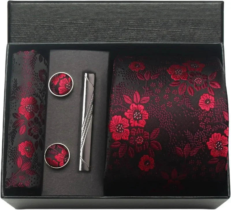 Conjunto Gravata de Seda Estampada Invoux NVX150 1234567891234567
