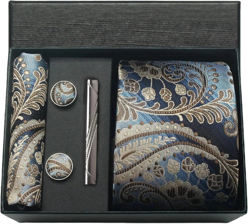 Conjunto Gravata de Seda Estampada Invoux NVX150 123456789123456