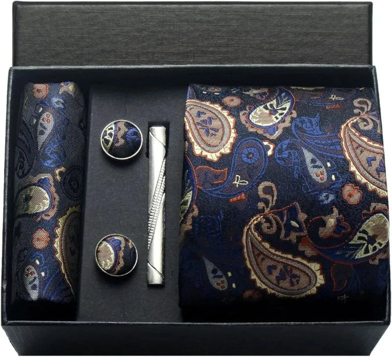 Conjunto Gravata de Seda Estampada Invoux NVX150 12345