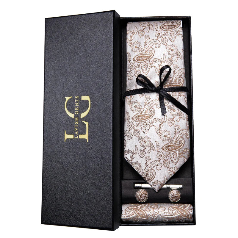 Conjunto Gravata de Seda Estampada Invoux NVX153 123456789123456789123456789